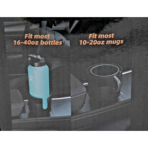 Universal Car Cup Holder Expander with Extendable Base – Fits Bottles & Mugs 16–